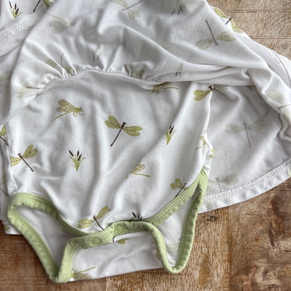 Kyte Baby Green Dragonfly Print Onesie 6-12m - Picture 4 of 5
